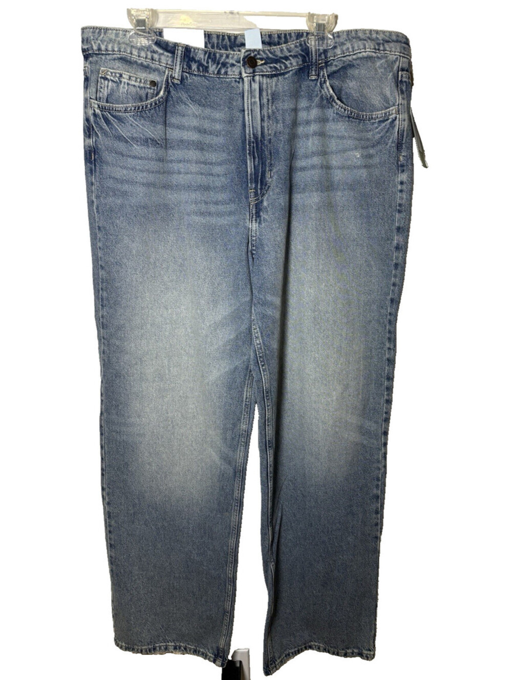 H&M Ultra Hight Waist Wide Medium Wash Blue Jeans  Size 18 NWT